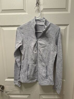 Lululemon White Grey Heather Define Jacket Size 6